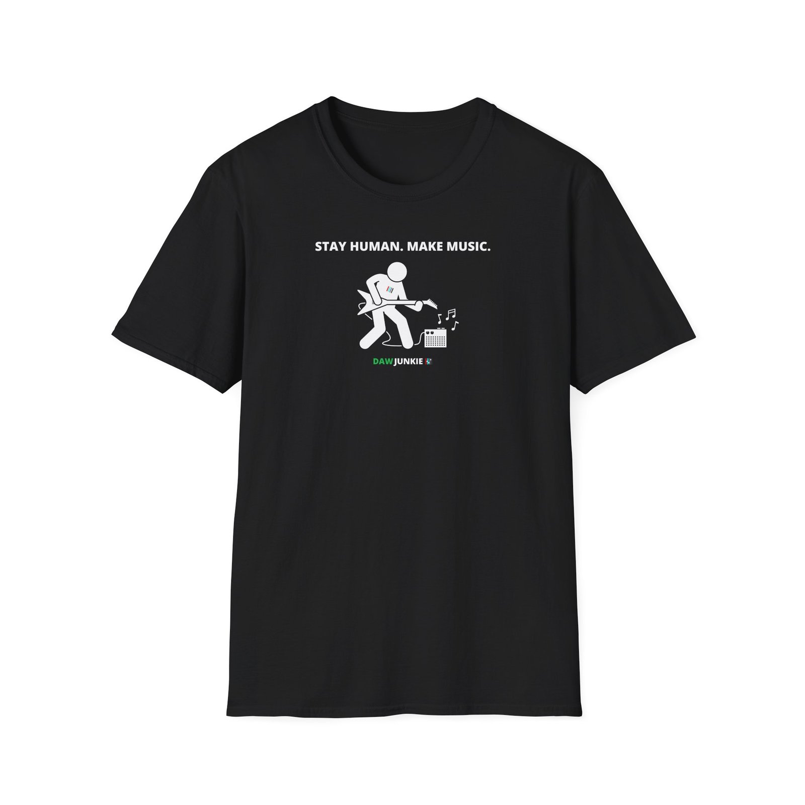 stay human make music t shirt – guitar stay human make music t shirt – guitar