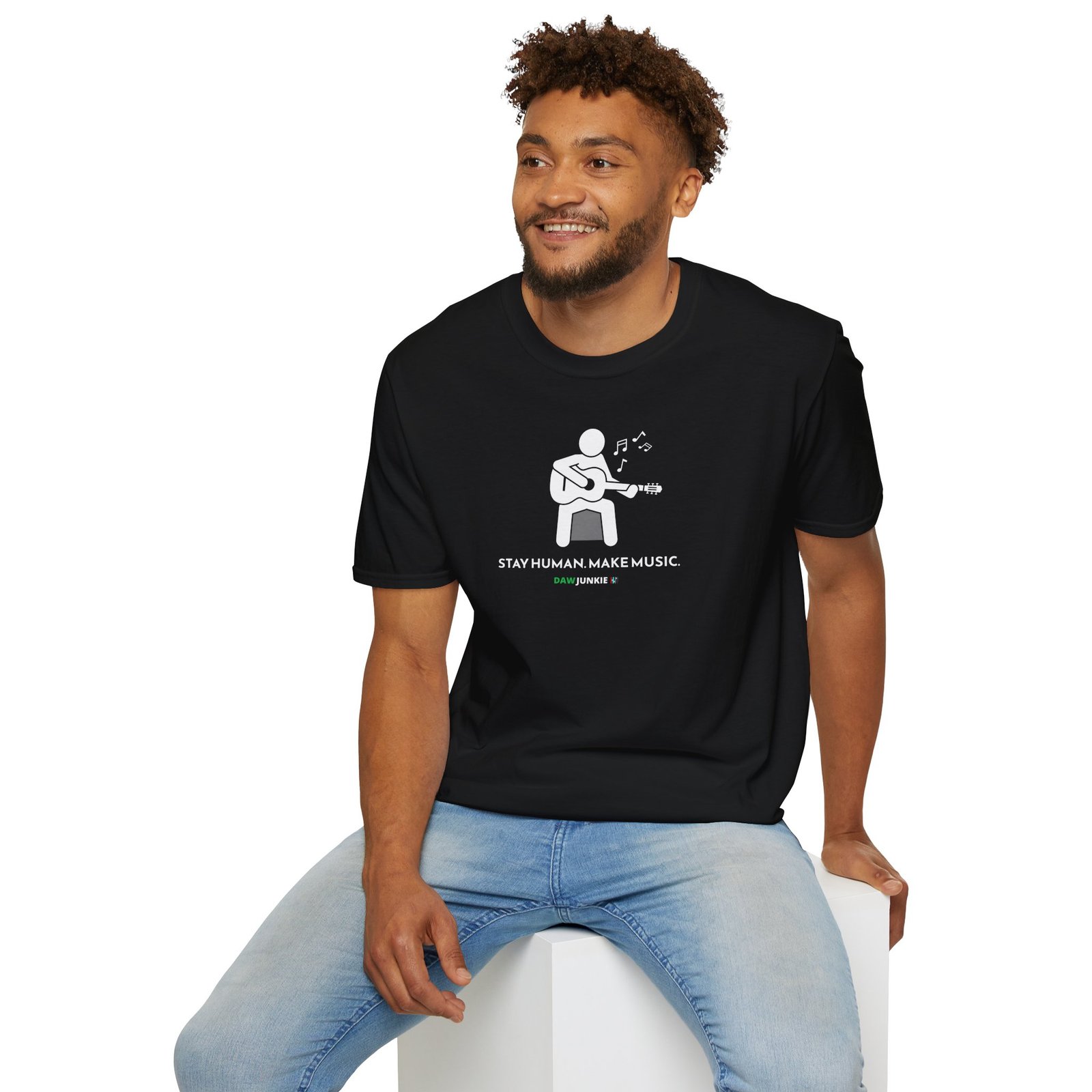 stay human make music t shirt – acoustic guitar stay human make music t shirt – acoustic guitar