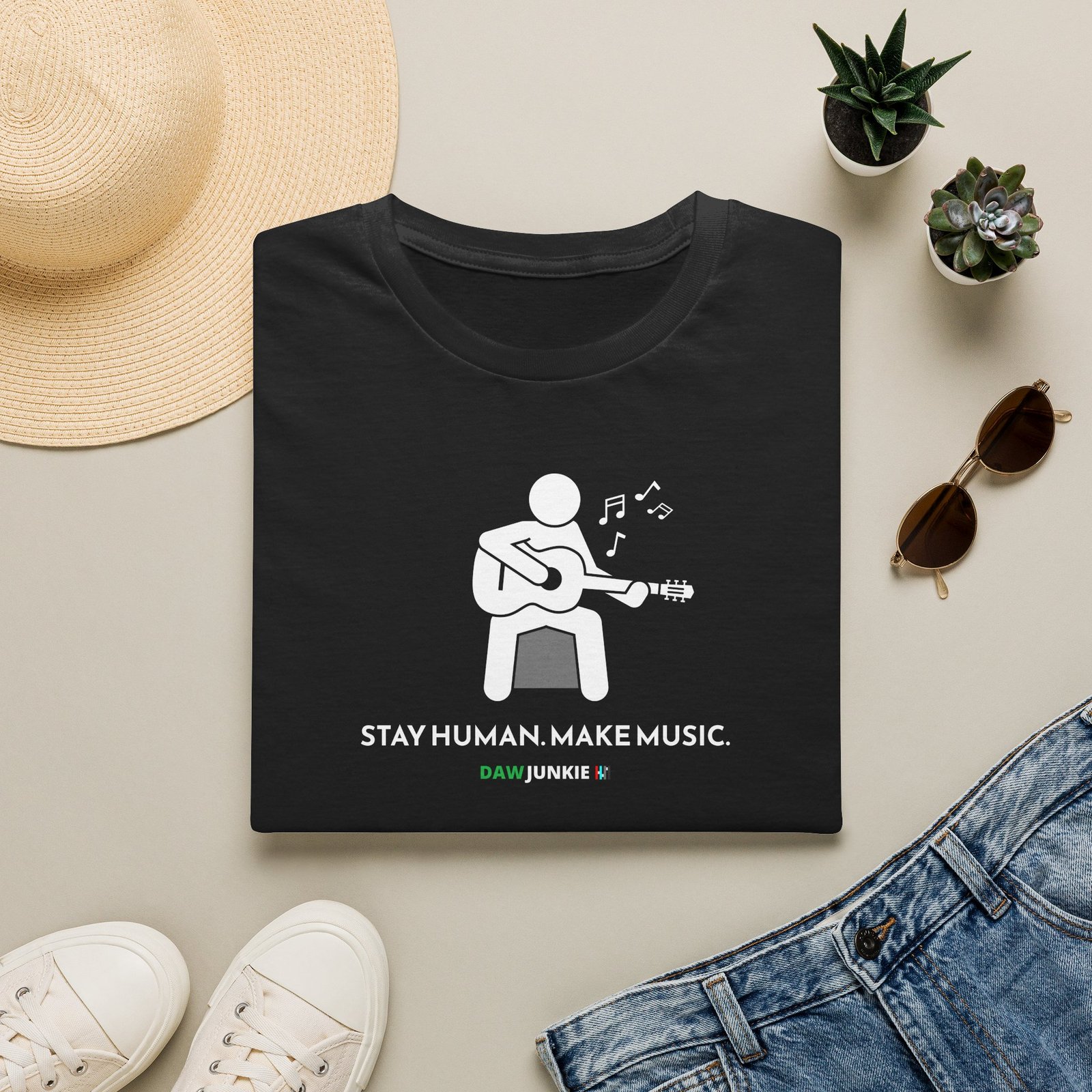 stay human make music t shirt – acoustic guitar stay human make music t shirt – acoustic guitar