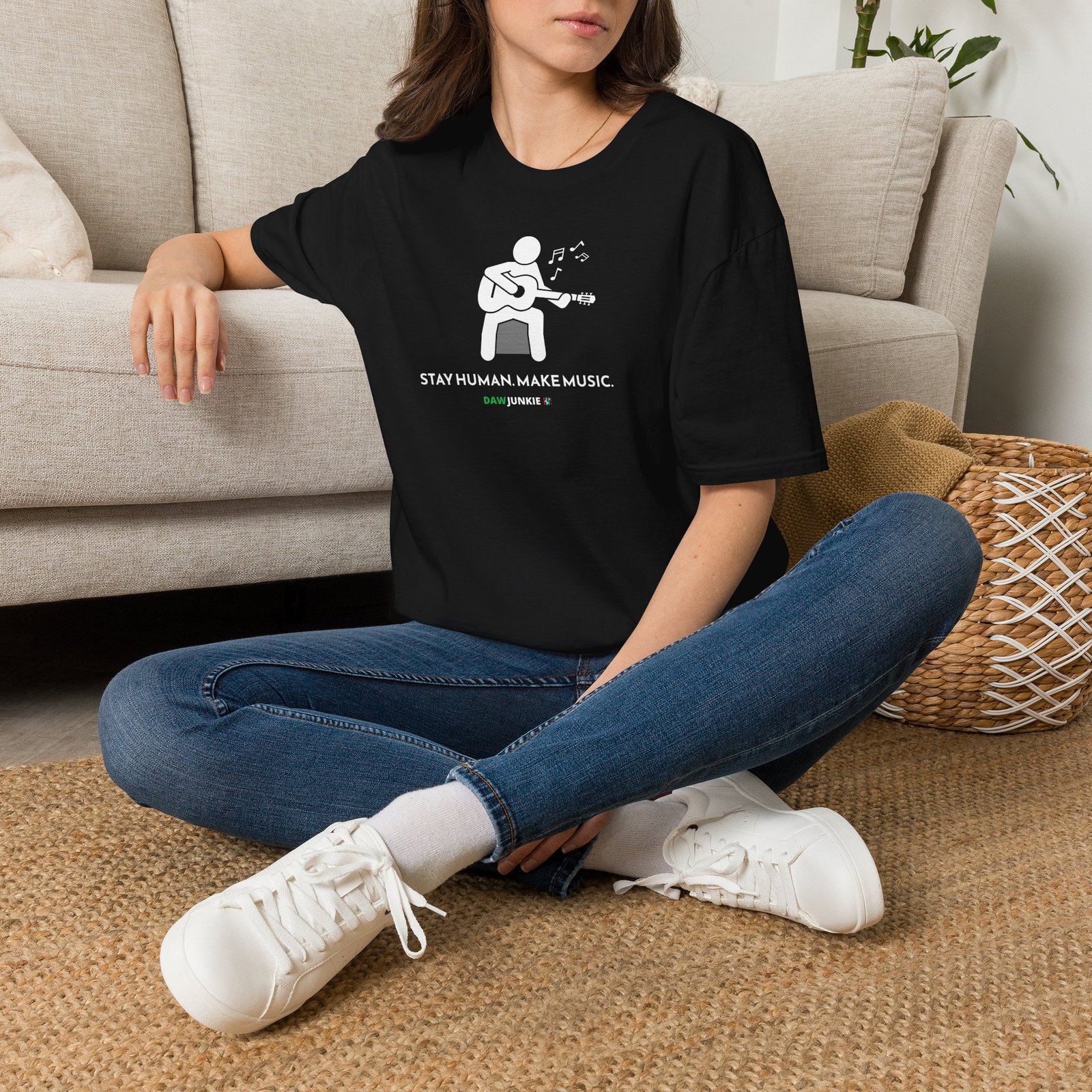 stay human make music t shirt – acoustic guitar stay human make music t shirt – acoustic guitar